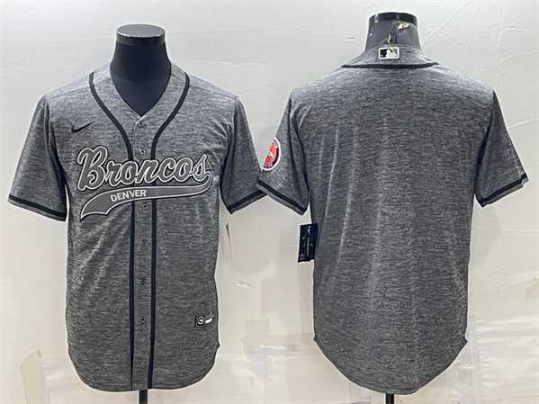 Men's Denver Broncos Blank Gray With Patch Cool Base Stitched Baseball Jersey,We sell and wholesale Men's Denver Broncos Blank Gray With Patch Cool Base Stitched Baseball Jersey on line form chian!